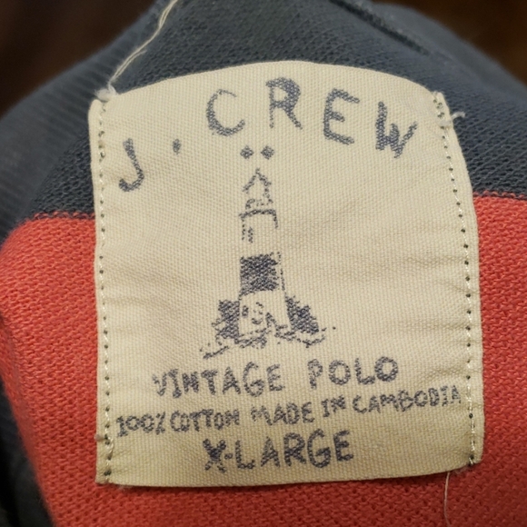 J crew pink and grey striped traditional polo - Picture 4 of 4